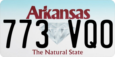 AR license plate 773VQO