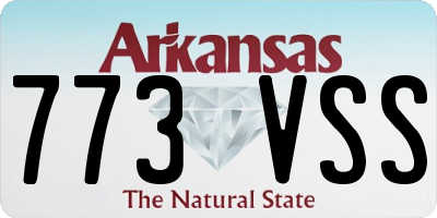 AR license plate 773VSS