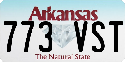 AR license plate 773VST