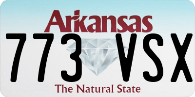 AR license plate 773VSX