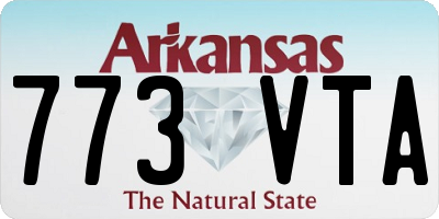 AR license plate 773VTA