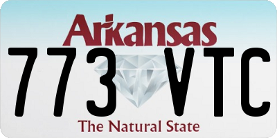 AR license plate 773VTC