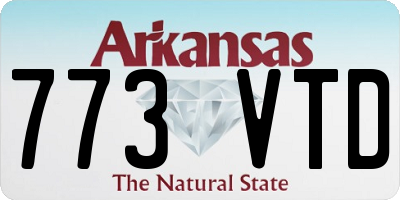 AR license plate 773VTD