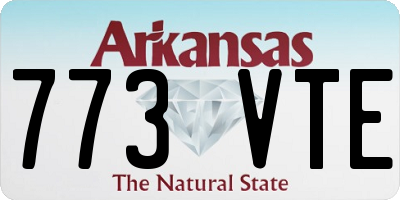 AR license plate 773VTE