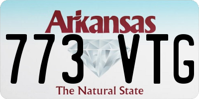 AR license plate 773VTG