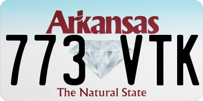 AR license plate 773VTK