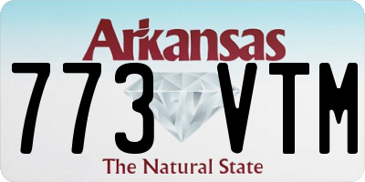 AR license plate 773VTM