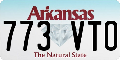 AR license plate 773VTO