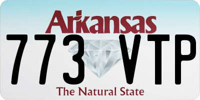 AR license plate 773VTP