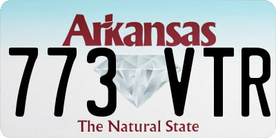 AR license plate 773VTR