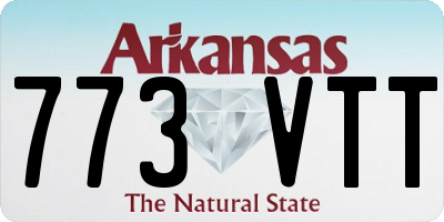 AR license plate 773VTT