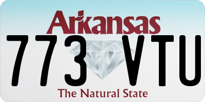 AR license plate 773VTU