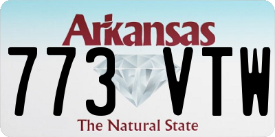 AR license plate 773VTW