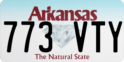 AR license plate 773VTY