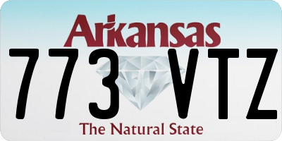 AR license plate 773VTZ