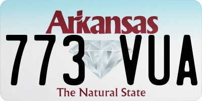 AR license plate 773VUA