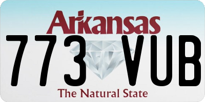 AR license plate 773VUB