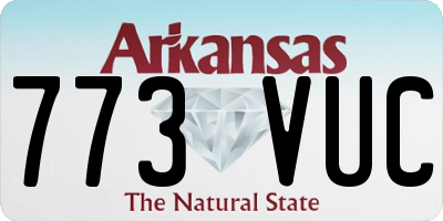 AR license plate 773VUC