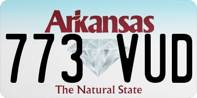 AR license plate 773VUD