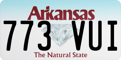 AR license plate 773VUI