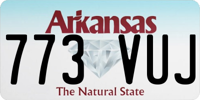 AR license plate 773VUJ