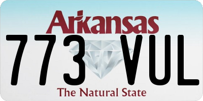AR license plate 773VUL