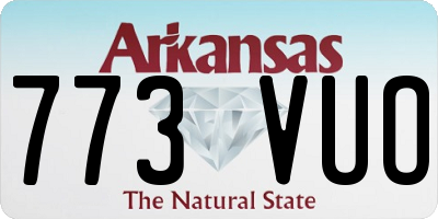 AR license plate 773VUO