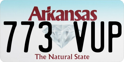 AR license plate 773VUP