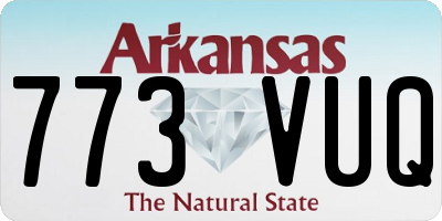 AR license plate 773VUQ