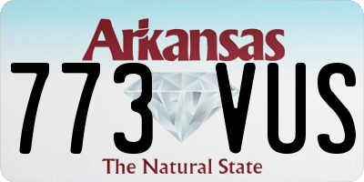 AR license plate 773VUS