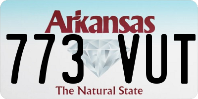 AR license plate 773VUT