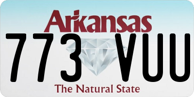 AR license plate 773VUU
