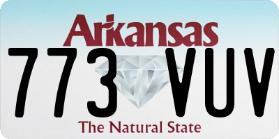 AR license plate 773VUV