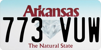 AR license plate 773VUW