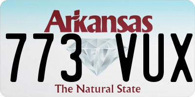 AR license plate 773VUX