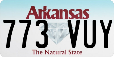 AR license plate 773VUY