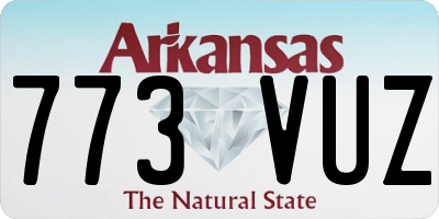 AR license plate 773VUZ