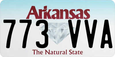 AR license plate 773VVA
