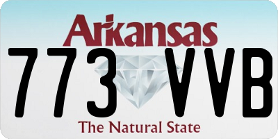 AR license plate 773VVB