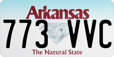 AR license plate 773VVC