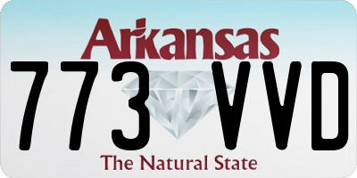 AR license plate 773VVD
