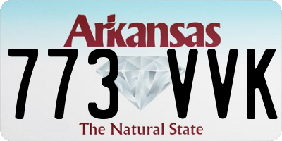AR license plate 773VVK