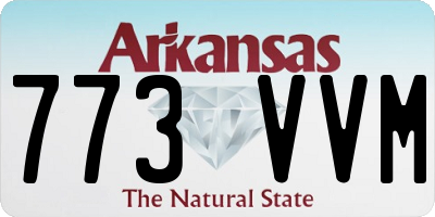 AR license plate 773VVM