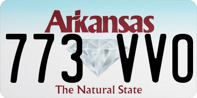 AR license plate 773VVO
