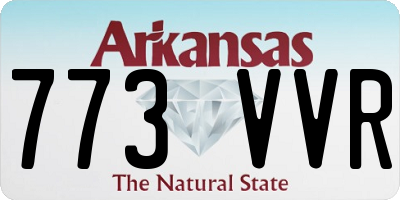 AR license plate 773VVR