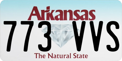 AR license plate 773VVS
