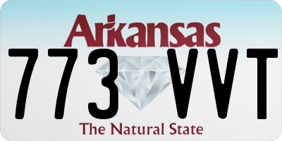 AR license plate 773VVT