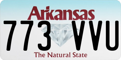 AR license plate 773VVU
