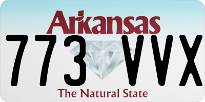 AR license plate 773VVX