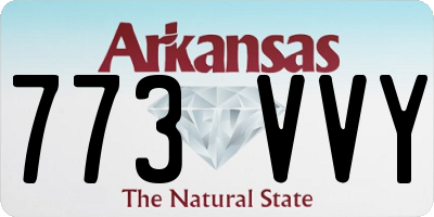 AR license plate 773VVY